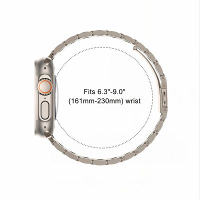 4. Tech-Protect Stainless Stainless Steel Bracelet for Apple Watch 44 / 45 / 46 / 49 mm – Silver-Gold
