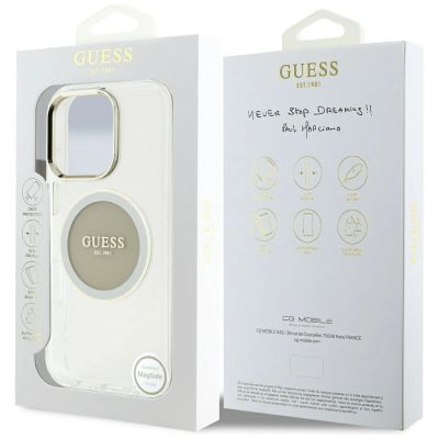 8. Guess IML Metal Colored Circle Classic Logo MagSafe case for iPhone 16 Pro Max - gray