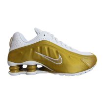 Nike Shox R4 Metallic Gold White (GS) Sports Shoes - CW2626-700