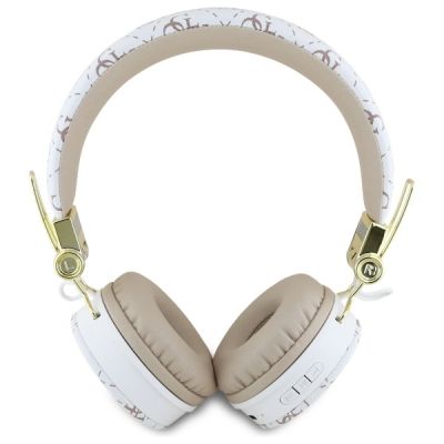 3. Guess Bluetooth ENC GUBH70E4PTMH on-ear headphones white 4G Triangle Round Shape