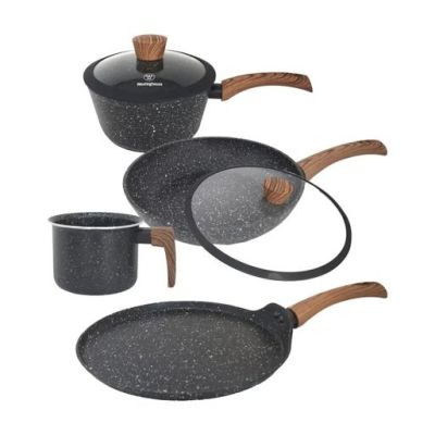 Westinghouse WCCS008506AMBB aluminum cookware set, 6 pieces