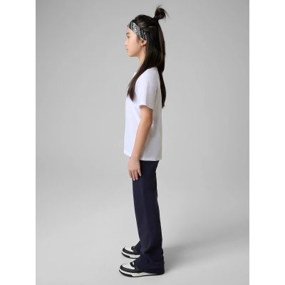 5. Girls' sweatpants with flared legs 4F 4FJRSS26TTIGF327-31S