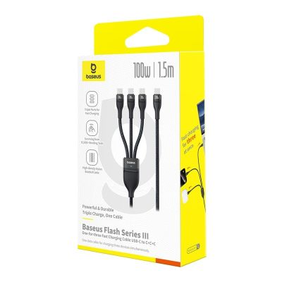 6. Baseus Flash Series 3 100W Cable 1.5m (Black)