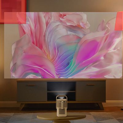 25. Yaber T2 Plus LCD FullHD 1080p Multimedia Projector with JBL Speakers - Beige