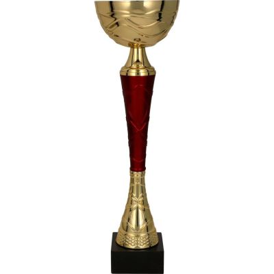13. TUMA RD gold-burgundy metal cup