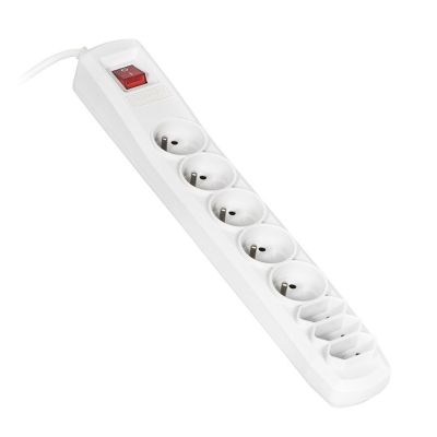 Activejet APN-8g/5m-GR surge protector strip (3 x Type C, 5 x UTE; 10 A; 5m; gray)
