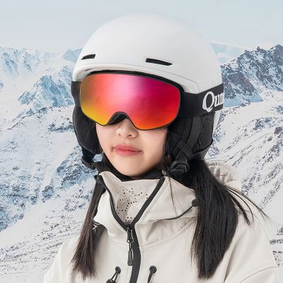 8. Qunature Black Ski Goggles Kids (Size M/L) - Black