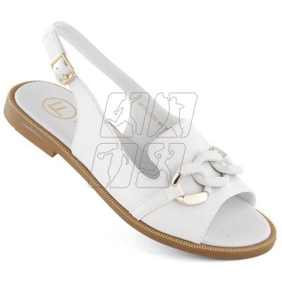 Filippo W PAW541 sandals with a chain, white