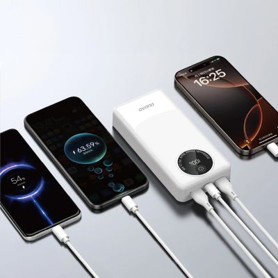 4. Dudao K12Pro Power Bank 22.5W PD 20000mAh USB-A, USB-C - White