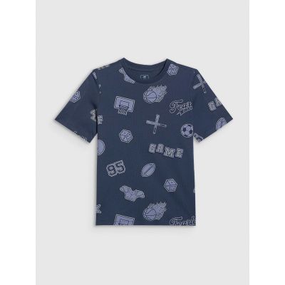 7. Boy's regular printed T-shirt 4F 4FJRSS26TTSHM3466-31A