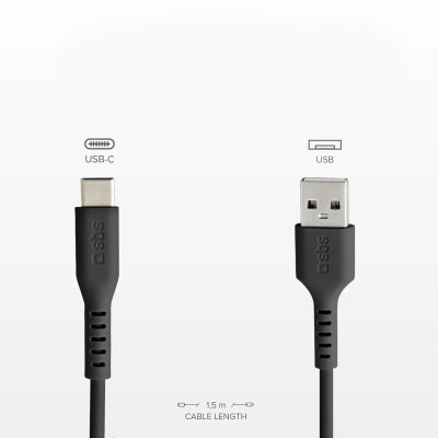 6. SBS TECABLEMICROC15K USB-A - USB-C Cable 1.5m - Black