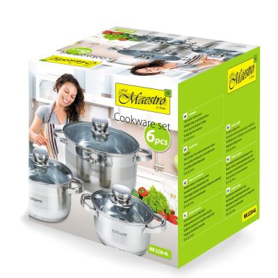 5. 6-piece pot set MR-2220-6L MAESTRO