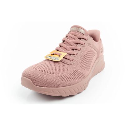 3. Skechers Bobs Squad-Chaos women's comfortable SLIP-INS sports shoes pink