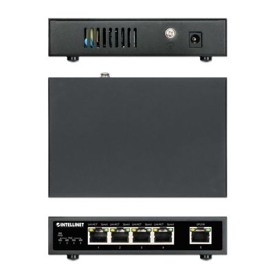 6. INTELLINET SWITCH GIGABIT 4X RJ45 POE+, 1X RJ45 GI