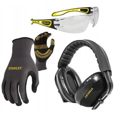 STANLEY SYCOMBOKIT PPE kit (earmuffs, safety glasses, nitrile gloves x 2)