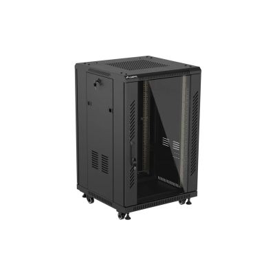 16. LANBERG FLOOR CABINET 19" 18U 600X600 BLACK