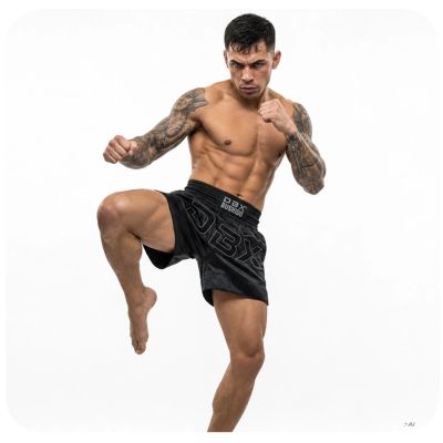 12. Black Men’s Muay Thai Shorts V1 COMBATWEAR | DBX Bushido
