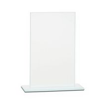 Glass trophy with a broken base