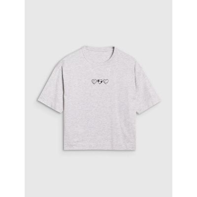 5. Women's oversize T-shirt with print 4F 4FRSS25TTSHF2873-27M