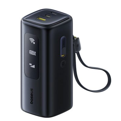 2. Baseus EnerGeek GX11 MiFi 20000mAh 67W Power Bank with Wi-Fi Function - Black