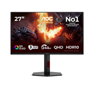 61. AOC G4 Q27G4ZDR Computer Monitor 67.3 cm (26.5") 2560 x 1440 px Quad HD QD-OLED Black, Red