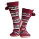 10. GLOVII HEATED SLIPPERS WITH SOCKS, SIZE 40-44, NORWEGIAN PATTERN, BATTERIES AND CHARGING CABLE INCLUDED, GQ5L