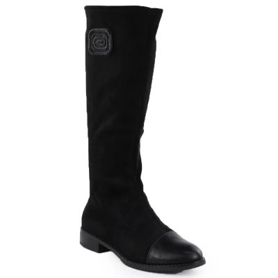 6. Women's black suede boots M.Daszyński MR2251-19