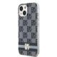 2. DKNY IML Checkered Mono Pattern & Printed Stripes MagSafe Case for iPhone 15/14/13 - Black