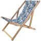 5. CLASSIC BLUE FLOWERS WOODEN DECK CHAIR