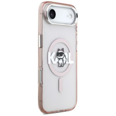 4. Karl Lagerfeld IML Choupette Sketch Logo MagSafe Case for iPhone 17 Air - Pink