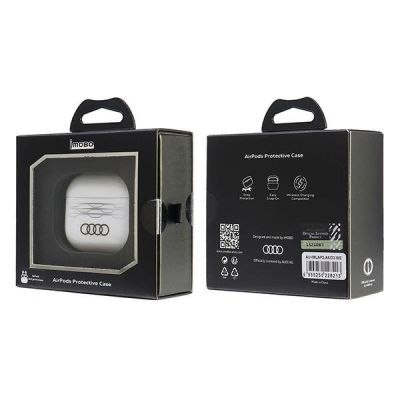 6. Audi IML Geometric Pattern AirPods 3 Case - White