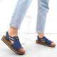4. Comfortable Rieker W RKR684 jeans platform sandals