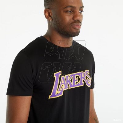 4. Mitchell &amp; Ness NBA Team Logo Tee Los Angeles Lakers BMTRINTL1051-LALBLCK