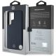 8. Mercedes Leather Debossed Lines MagSafe Case for Samsung Galaxy S25 Ultra - Blue