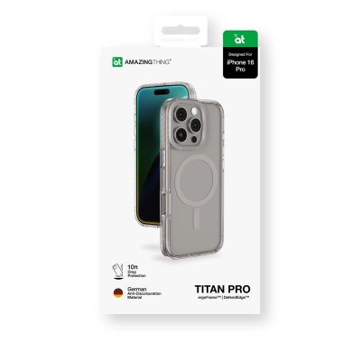 5. AmazingThing Titan Pro Mag Case with Magnetic Ring for iPhone 16 Pro - Gray