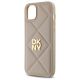 6. DKNY Quilted Stack Logo iPhone 15 Plus Case - Beige