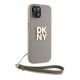 3. DKNY Wrist Strap Stock Logo case for iPhone 15 / 14 / 13 - beige