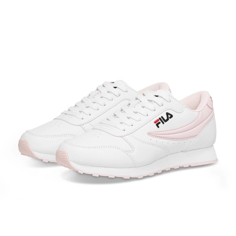 7. Fila Orbit women's sports shoes sneakers fashionable comfortable lightweight white pink