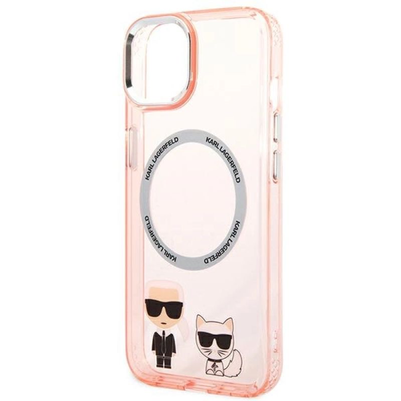 6. Karl Lagerfeld KLHMP14MHKCP iPhone 14 Plus 6.7 "hardcase pink / pink Karl & Choupette Aluminum Magsafe