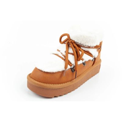 12. D.Franklin women's winter snow boots, fashionable fur lining, brown ankle boots