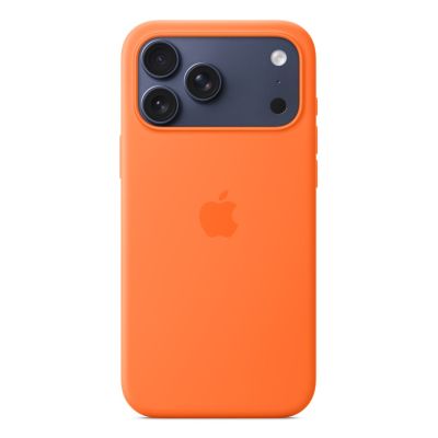 3. Apple iPhone 17 Pro Max Silicone Case with MagSafe – Orange
