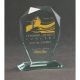 4. Engraved glass trophy with case + paint filling