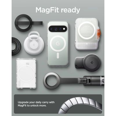 9. Spigen Ultra Hybrid Mag MagSafe Case for Google Pixel 11 Pro - Clear and White