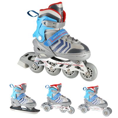 2. NH18192 4in1 GREY-BLUE SIZE S(29-33) ROLLER SKATES WITH HOCKEY SLEEVE NILS EXTREME