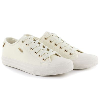 3. Beige women's low-top textile sneakers Big Star TT274004