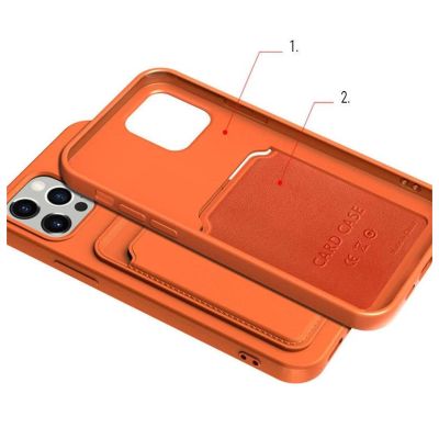5. Card Case Silicone Wallet Wallet With Card Slot Documents For Samsung Galaxy A72 4G Pink