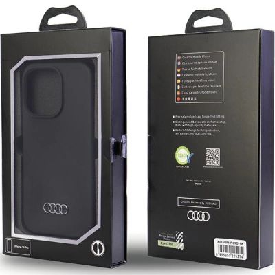 6. Audi Silicone Case iPhone 14 Pro 6.1" black/black hardcase AU-LSRIP14P-Q3/D1-BK
