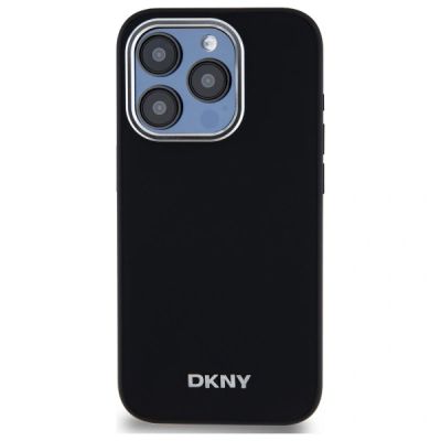 9. DKNY Plain Logo MagSafe iPhone 15 Pro Max Case - Black