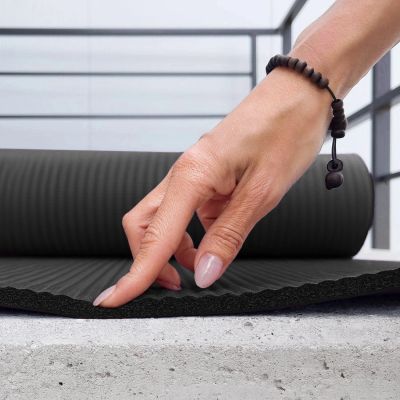6. Wozinsky WNSP-15C Exercise Mat 183 x 61 x 1.5 cm Thick Gymnastics Mat for Yoga and Fitness - Black