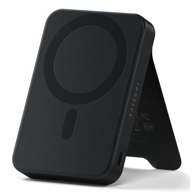 Satechi OntheGo Powerbank 10K - Magnetic Powerbank with Stand 10k mAh Compatible with MagSafe and Qi2 (Black)